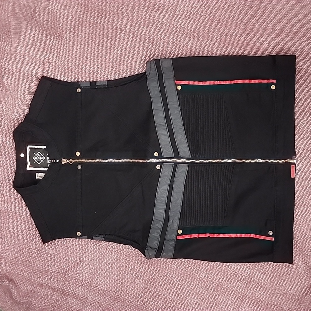 Imperious Mens Denim Vest G.O.A.T. Rappers List Size Small